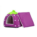 Spring Fever Small Big Animal Strawberry Guinea Pigs Rabbit Dog Cat Puppy Pet Fleece House Indoor Water Resistant Beds