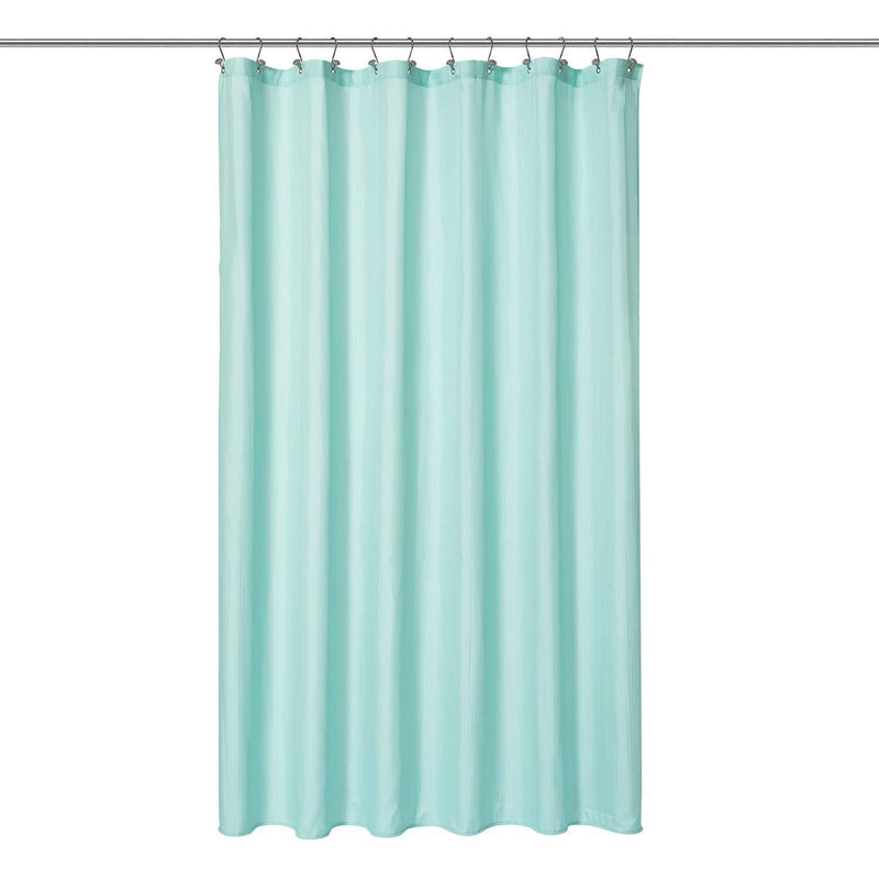 N&Y HOME Fabric Shower Curtain Liner Extra Long Stall Size 54 Width by 80 Length inches, Hotel Quality, Washable, White Bathroom Curtains with Grommets, 54x80