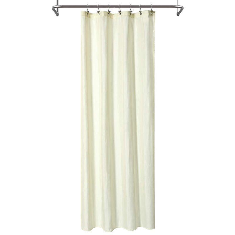 N&Y HOME Caregiver Attendant 36 inches Height Weighted Fabric Shower Curtain Machine Washable,Water Repellent Bathroom Curtains with Grommets, White, 48x36 inch