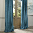 Half Price Drapes VPCH-184005-108-GRBO Signature Grommet Blackout Velvet Curtain, Natural Grey, 50 X 108