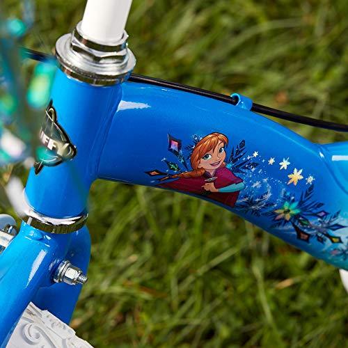 Huffy Frozen 2 Kid Bike, Training Wheels, Streamers & Basket Included, 12 inch, Blue