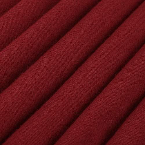 Mellanni 100% Cotton Flannel Sheet Set - Lightweight 4 pc Luxury Bed Sheets - Cozy, Soft, Warm, Breathable Bedding - Deep Pockets - All Around Elastic (Queen, Burgundy)