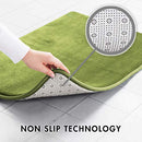 Office Marshal Memory Foam Bath Mat Non Slip Absorbent Super Cozy Velvet Bathroom Rug Carpet (60 inches X 17 inches, Gray)