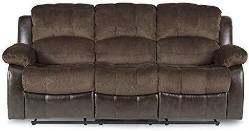 Homelegance Resonance 83" Bonded Leather Double Reclining Sofa, Brown