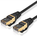 TNP Cat6 Ethernet Patch Cable (20 Inch) - Professional Gold Plated Snagless RJ45 Connector Computer Networking LAN Wire Cord Plug Premium Shielded Twisted Pair (Orange)