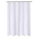 N&Y HOME Caregiver Attendant 36 inches Height Weighted Fabric Shower Curtain Machine Washable,Water Repellent Bathroom Curtains with Grommets, White, 48x36 inch