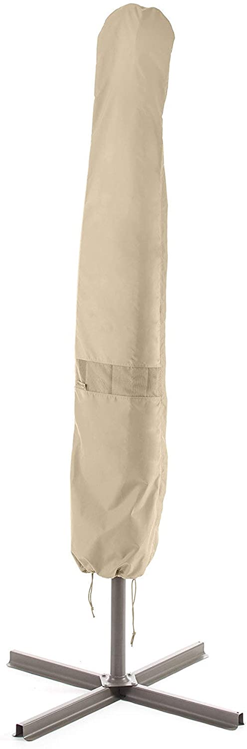 Y- STOP - Patio Umbrella Cover - 36CIRC x 69H - Ultima - 600D Fade Resistant Poly - Rot-Resistant Thread - Waterproof Zipper -7 YR Warranty - Weather Resistant - Ripstop Tan