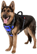 Petacc Dog Harness No-Pull Pet Harness Adjustable Outdoor Pet Reflective Vest Dog Walking Harness with Postpositive D-Ring Buckle and Handle for Small Medium Large Dogs