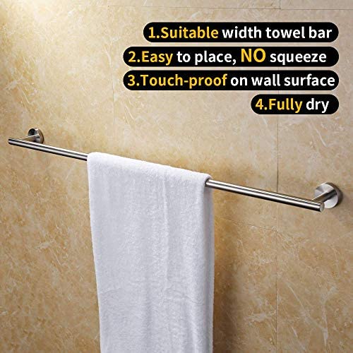 KES 18 Inches Towel Bar for Bathroom Kitchen Hand Towel Holder Dish Cloths Hanger SUS304 Stainless Steel RUSTPROOF Wall Mount No Drill Brushed Steel, A2000S45DG-2