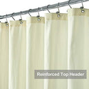 N&Y HOME Fabric Shower Curtain Liner Extra Long Stall Size 54 Width by 80 Length inches, Hotel Quality, Washable, White Bathroom Curtains with Grommets, 54x80