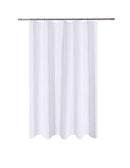 N&Y HOME Caregiver Attendant 36 inches Height Weighted Fabric Shower Curtain Machine Washable,Water Repellent Bathroom Curtains with Grommets, White, 48x36 inch