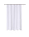 N&Y HOME Caregiver Attendant 36 inches Height Weighted Fabric Shower Curtain Machine Washable,Water Repellent Bathroom Curtains with Grommets, White, 48x36 inch