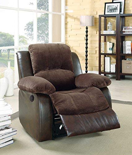 Homelegance Resonance 83" Bonded Leather Double Reclining Sofa, Brown