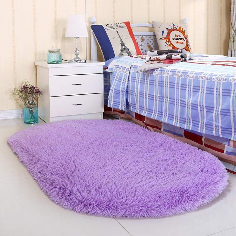 PAGISOFE Ultra Soft 4.5cm Velvet Bedroom Rugs Kids Room Carpet Modern Shaggy Area Rugs Home Decor 2.6' X 5.3', Hot-Pink