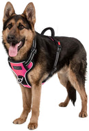 Petacc Dog Harness No-Pull Pet Harness Adjustable Outdoor Pet Reflective Vest Dog Walking Harness with Postpositive D-Ring Buckle and Handle for Small Medium Large Dogs