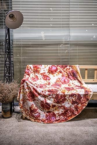 LetsFunny Realistic Food Novelty Blanket, Soft and Cozy Fleece, Perfectly Round Tortilla Throws Blanket (Donut&Coffee, 59 inches)