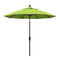 California Umbrella 9' Round Aluminum Market Umbrella, Crank Lift, Collar Tilt, White Pole, Sunbrella Pacific Blue