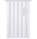 N&Y HOME Caregiver Attendant 36 inches Height Weighted Fabric Shower Curtain Machine Washable,Water Repellent Bathroom Curtains with Grommets, White, 48x36 inch