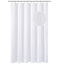 N&Y HOME Caregiver Attendant 36 inches Height Weighted Fabric Shower Curtain Machine Washable,Water Repellent Bathroom Curtains with Grommets, White, 48x36 inch