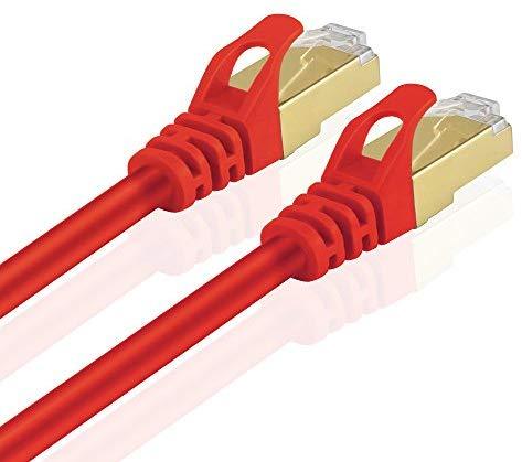 TNP Cat6 Ethernet Patch Cable (10 Feet) - Professional Gold Plated Snagless RJ45 Connector Computer Networking LAN Wire Cord Plug Premium Shielded Twisted Pair (White)