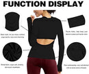 BUBBLELIME Workout Tops for Women Athletic Shirts Soft Modal Sexy Open Back Activewear Yoga Running Outdoor Sports