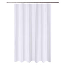 N&Y HOME Caregiver Attendant 36 inches Height Weighted Fabric Shower Curtain Machine Washable,Water Repellent Bathroom Curtains with Grommets, White, 48x36 inch