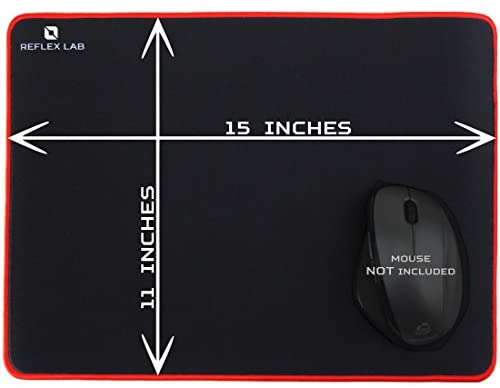 GGLTECK Large Extended Gaming Mouse Pad Mat XXL, Stitched Edges, Waterproof, Ultra Thick 5mm, Wide & Long Mousepad 36”x12”x.20" Red